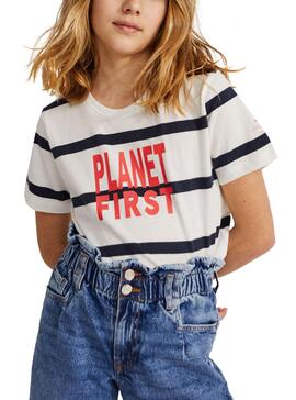 Camiseta Ecoalf Planet First Blanco Para Niña