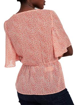 Camisa Naf Naf Fluida Estampada Coral Para Mujer
