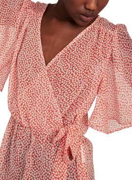 Camisa Naf Naf Fluida Estampada Coral Para Mujer