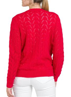 Chaqueta Naf Naf Troquelados Rojo Para Mujer