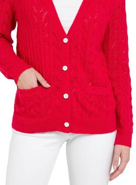 Chaqueta Naf Naf Troquelados Rojo Para Mujer