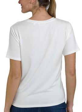 Camiseta Naf Naf Le Café Blanco Para Mujer