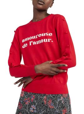 Jersey Naf Naf Amoureuse Rojo Para Mujer