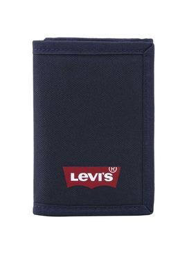 Cartera Levis Batwing Trifold Azul Marino Hombre