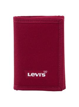 Cartera Levis Batwing Trifold Rojo Para Hombre