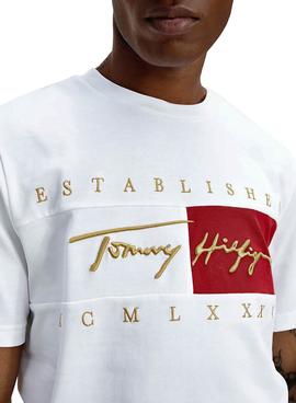 Camiseta Tommy Hilfiger Signature Blanco Hombre