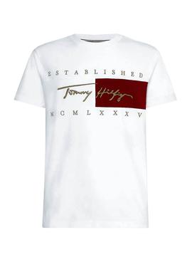 Camiseta Tommy Hilfiger Signature Blanco Hombre