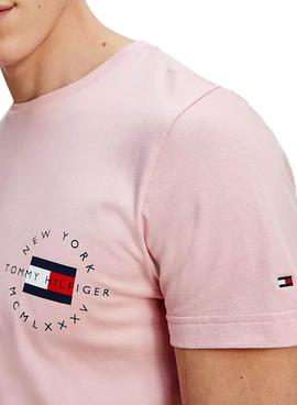 Camiseta Tommy Hilfiger Cicle Chest Rosa Hombre