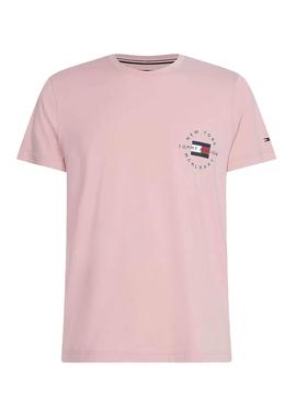 Camiseta Tommy Hilfiger Cicle Chest Rosa Hombre