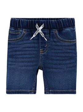 Bermuda Levis Skinny Dobby Azul Oscuro Para Niño