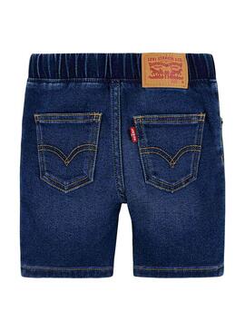 Bermuda Levis Skinny Dobby Azul Oscuro Para Niño