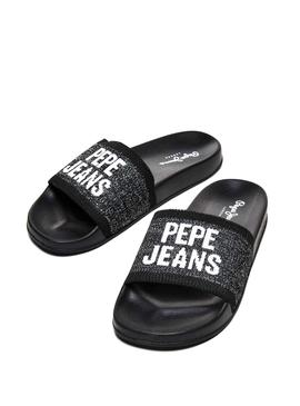 Chanclas Pepe Jeans Slider Negro Para Mujer