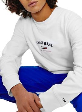 Sudadera Tommy Jeans Timeless Blanco Para Hombre