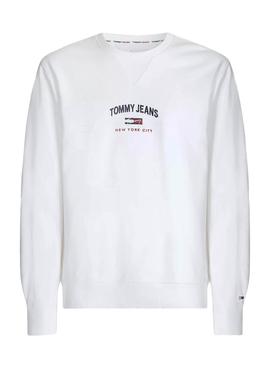 Sudadera Tommy Jeans Timeless Blanco Para Hombre