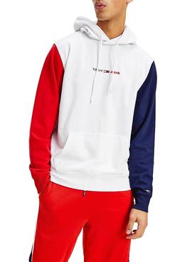 Sudadera Tommy Jeans Half And Half Blanco Hombre