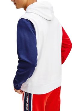 Sudadera Tommy Jeans Half And Half Blanco Hombre