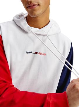 Sudadera Tommy Jeans Half And Half Blanco Hombre