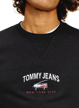 Sudadera Tommy Jeans Timeless Negro Para Hombre