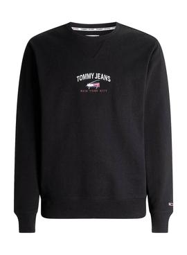 Sudadera Tommy Jeans Timeless Negro Para Hombre