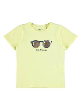 Camiseta Name It Fisummer Amarillo Para Niña