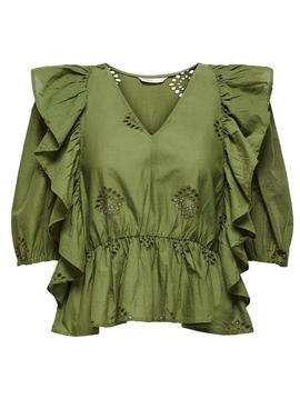 Camisa Only Irma Verde Para Mujer