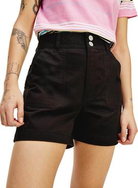 Short Tommy Jeans Harper Negro Para Mujer