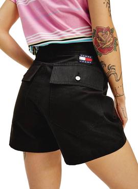 Short Tommy Jeans Harper Negro Para Mujer