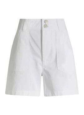 Short Tommy Jeans Harper Blanco Para Mujer