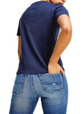 Camiseta Tommy Jeans Soft Jersey Marino Mujer