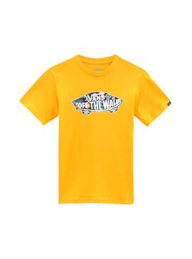 Camiseta Vans OTW Logo Fill Amarillo Para Niño 