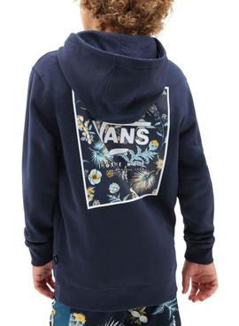 Sudadera Vans Print Box Marino Para Niño