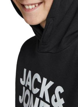 Sudadera Jack And Jones Corp Logo Negro Para Niño