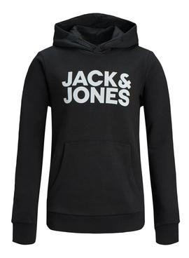 Sudadera Jack And Jones Corp Logo Negro Para Niño