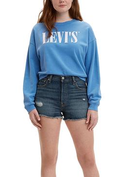 Short Levis 501 Original Azul Para Mujer