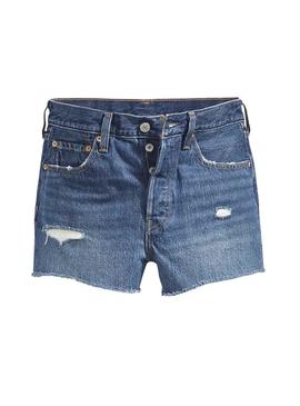 Short Levis 501 Original Azul Para Mujer