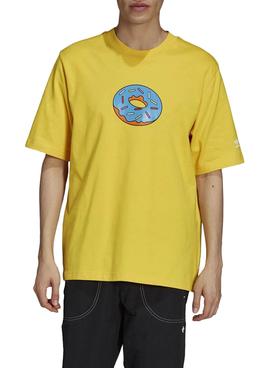 Camiseta Adidas Simpsons Amarillo Para Hombre
