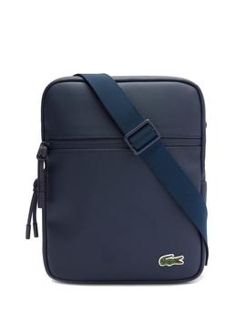 Bolso Lacoste Flat Crossover Marino Para Hombre