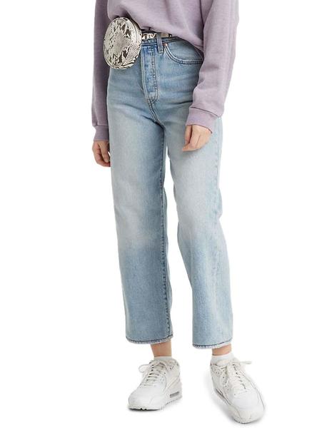 Pantalon Vaquero Levis Ribcage Azul Claro Mujer