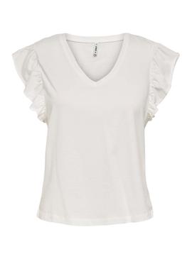 Camiseta Only Lucilla Life Blanco Para Mujer