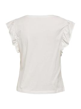 Camiseta Only Lucilla Life Blanco Para Mujer