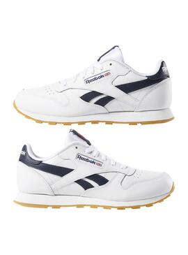 Zapatillas Reebok Classic Leather Blanco Marino 