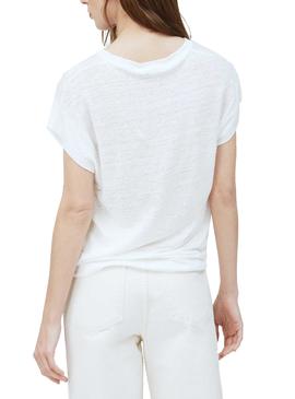 Camiseta Pepe Jeans Cleo Blanco Para Mujer