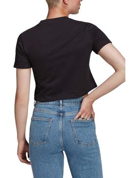 Camiseta Adidas Crop Negro Para Mujer