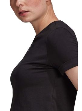 Camiseta Adidas Crop Negro Para Mujer