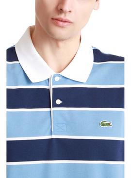 Polo Lacoste Punto Azul Claro Para Hombre