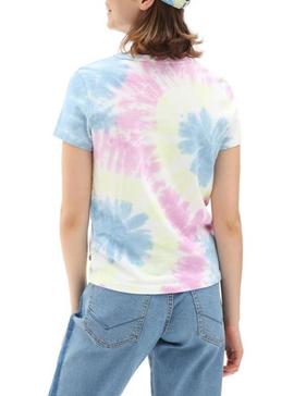 Camiseta Vans Spiraling Wash Multicolor Mujer