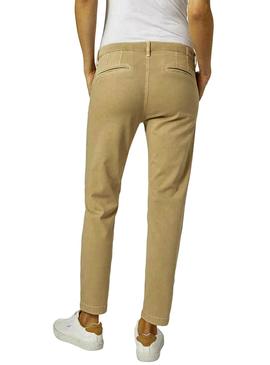 Pantalones Pepe Jeans Maura Beige Mujer