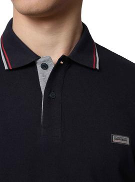 Polo Napapijri Taly Azul Marino Para Hombre