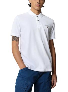 Polo Napapijri Elbas Blanco Para Hombre 