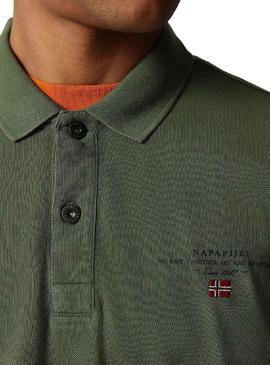 Polo Napapijri Elbas Verde Para Hombre